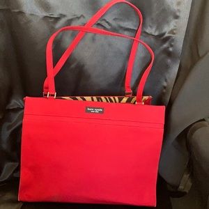 Kate spade red grosgrain purse